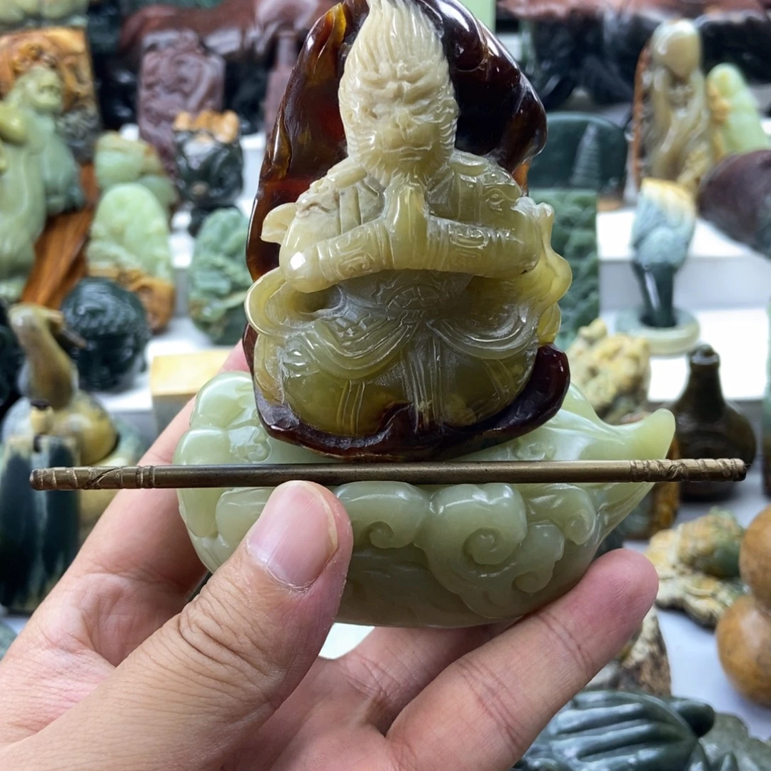 T***t未镶嵌蛇纹石玉手把