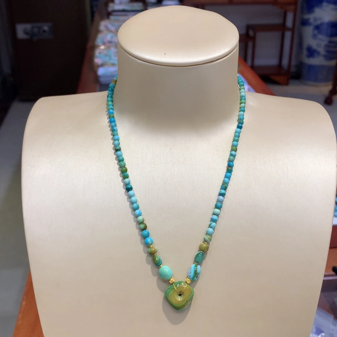 未镶嵌绿松石锁骨链