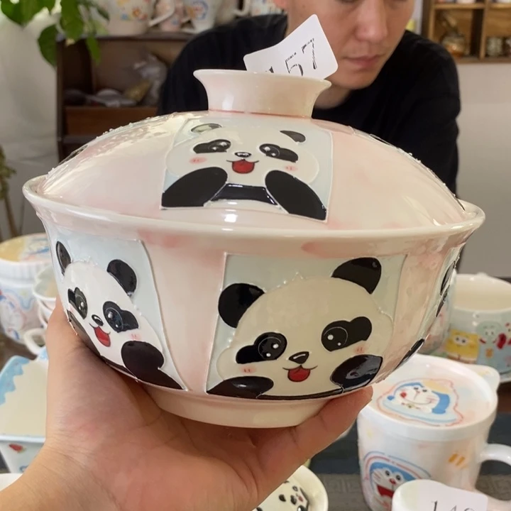 S***️瓷片景德镇釉下彩手绘