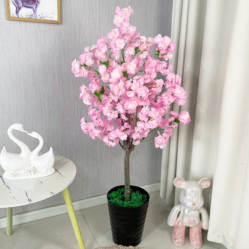 仿真樱花树落地大型室内植物盆栽客厅造景装饰摆件仿真绿植仿真花