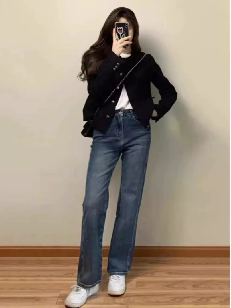 女装小香风长袖正肩外套女遮肉显瘦高级感M141