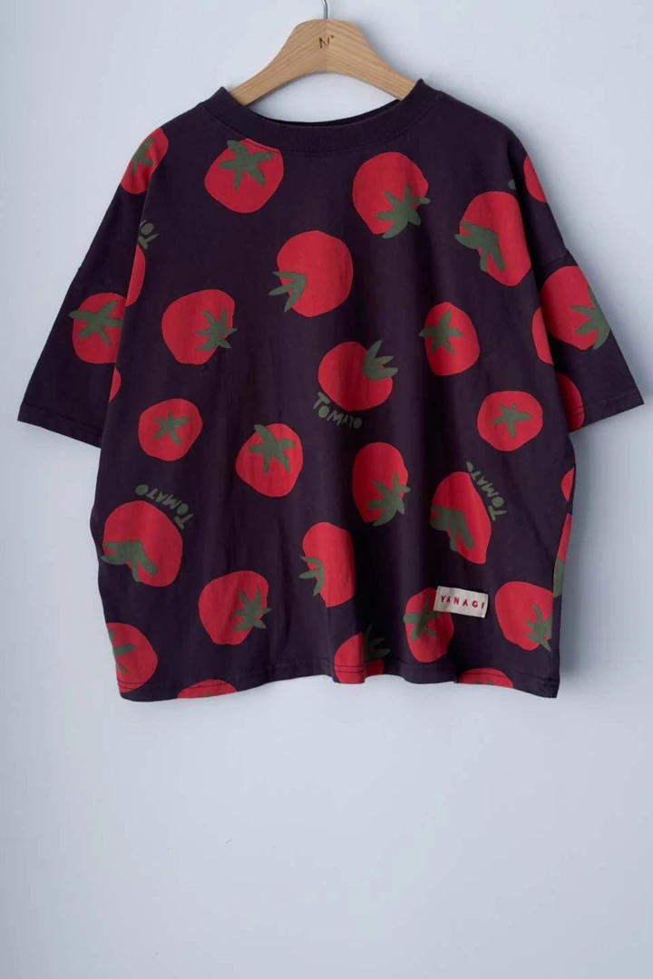 韩国正品不支持退换/英文/西红柿半袖/0515