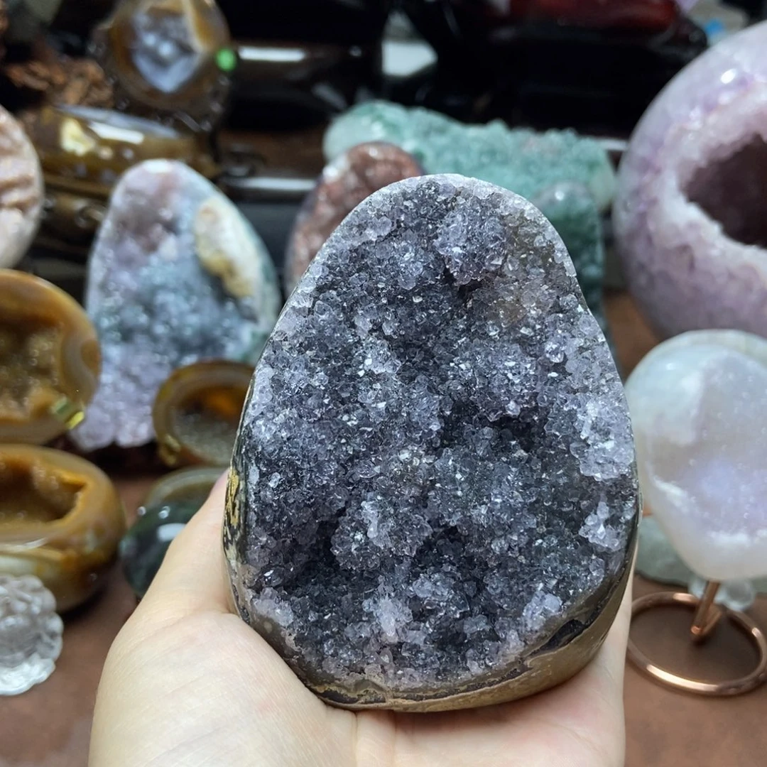 摆件紫晶未镶嵌水晶