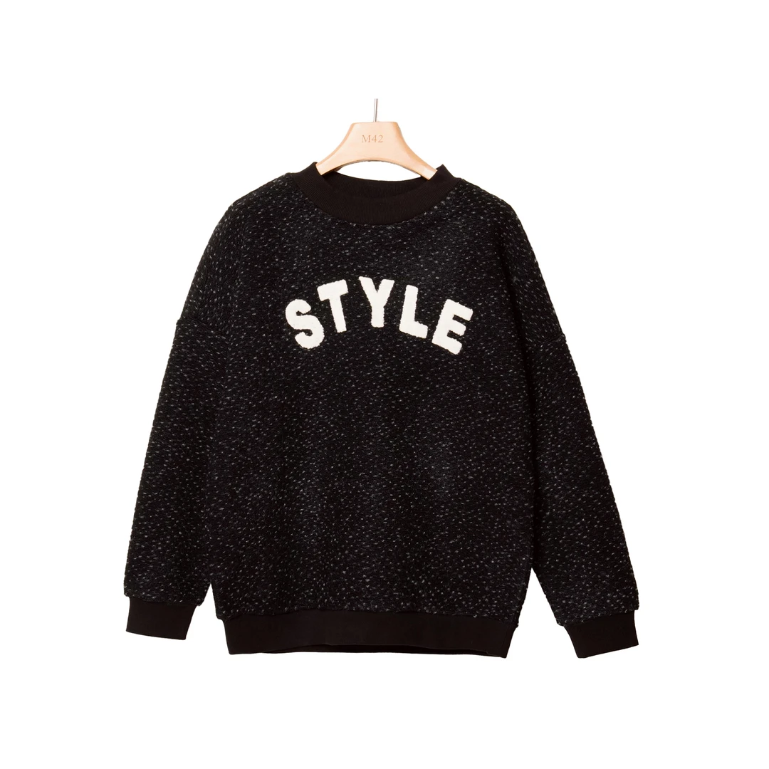 K6VBN326#秋冬款卫衣文艺慵懒风美式上衣