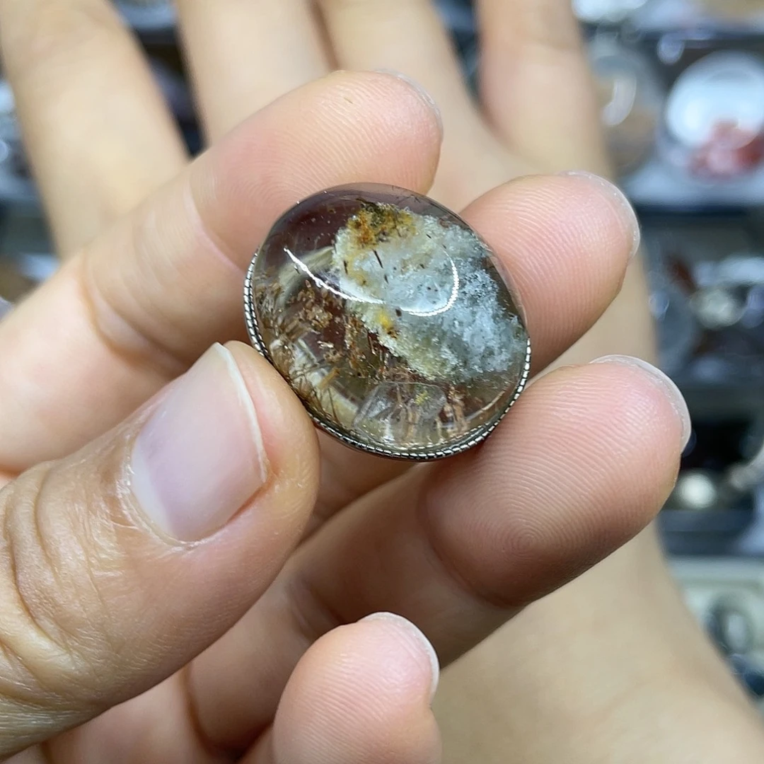 【闪购商品】银S925镶嵌珠宝半成品水晶魔盒