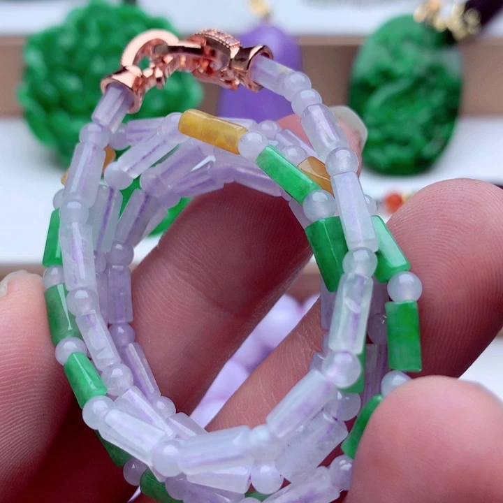 翡翠未镶嵌毛衣链