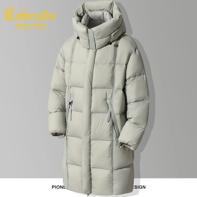 法国Cebrodz连帽羽绒服男冬季面包服中老年爸爸休闲防风保暖外套