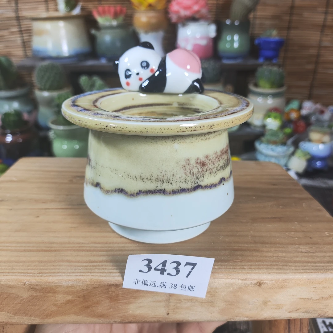 口6高7，3437手工创意多肉花盆摆件迷你多景德镇纯手工制做
