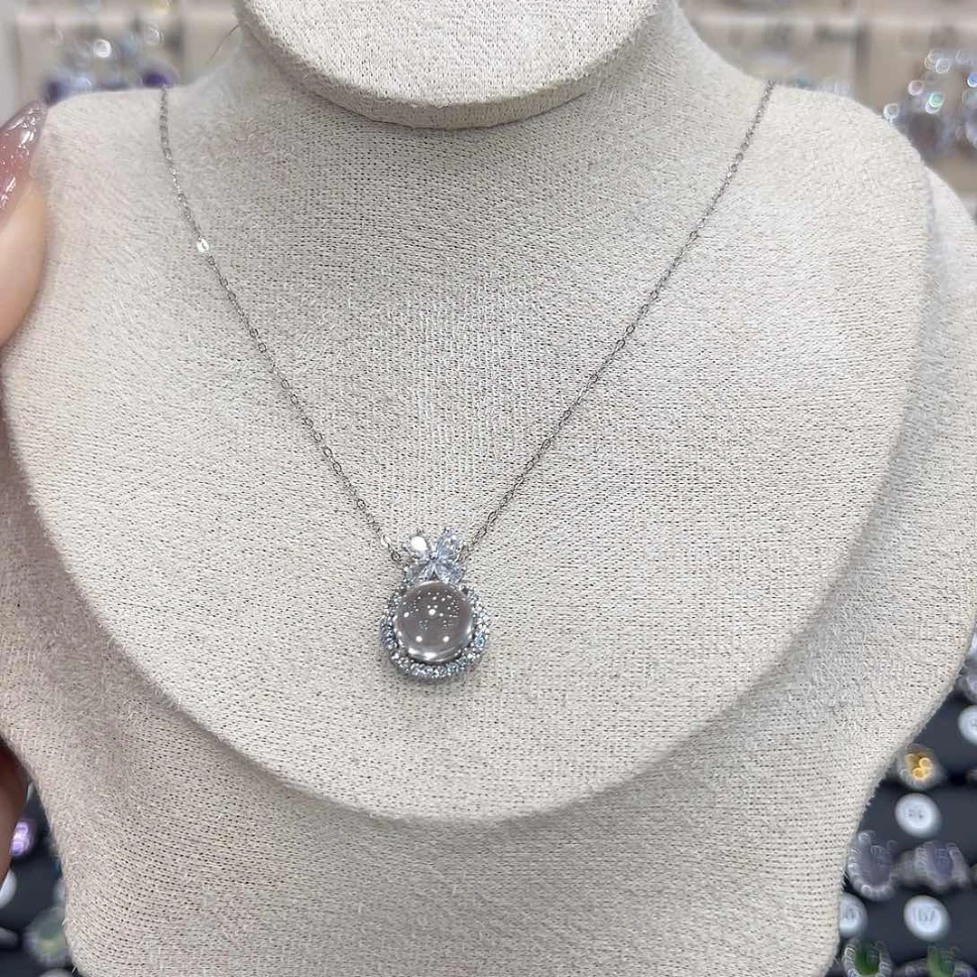 戒指银S925镶嵌水晶