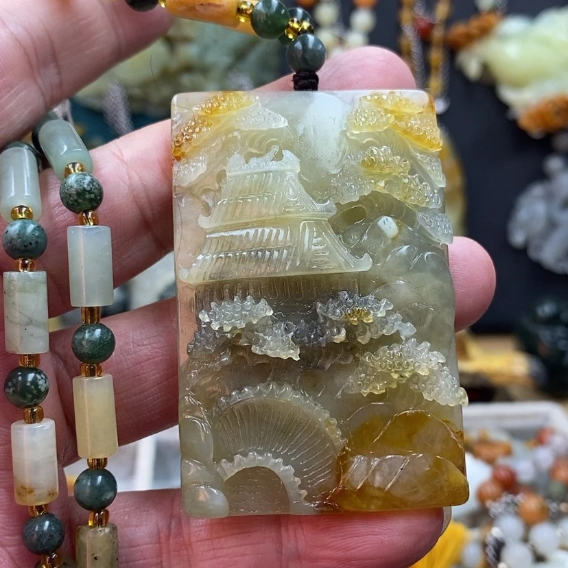 【闪购商品】蛇纹石玉吊坠未镶嵌