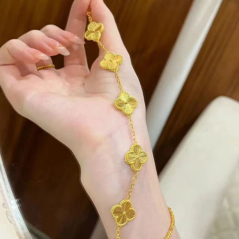 钛钢手链 钛钢爆款五花手链气质百搭时尚女款简约