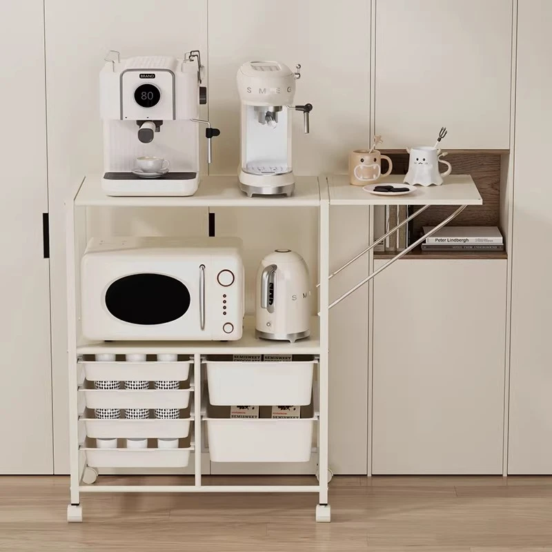 厨房置物架小推车可移动零食车收纳架喂养车母婴多层卧室调料架