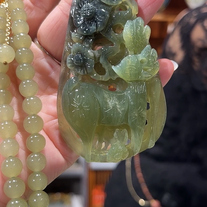 未镶嵌岫玉毛衣链