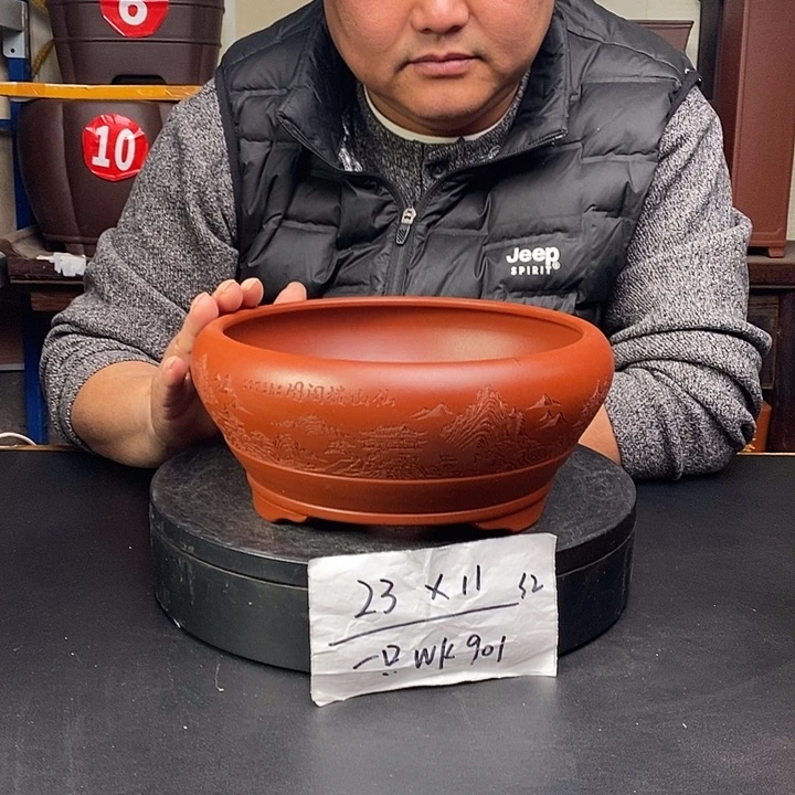 紫砂花盆货号一只WK901