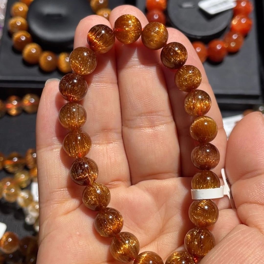 水晶手链未镶嵌铜顺发手链9mm左右