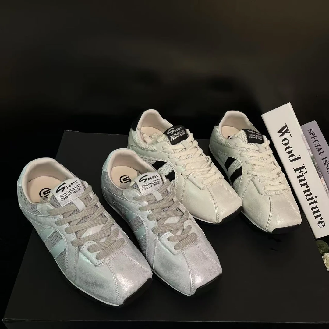 【私立校花】平底德训鞋女2025春季新款阿甘鞋百搭休闲板鞋10-66