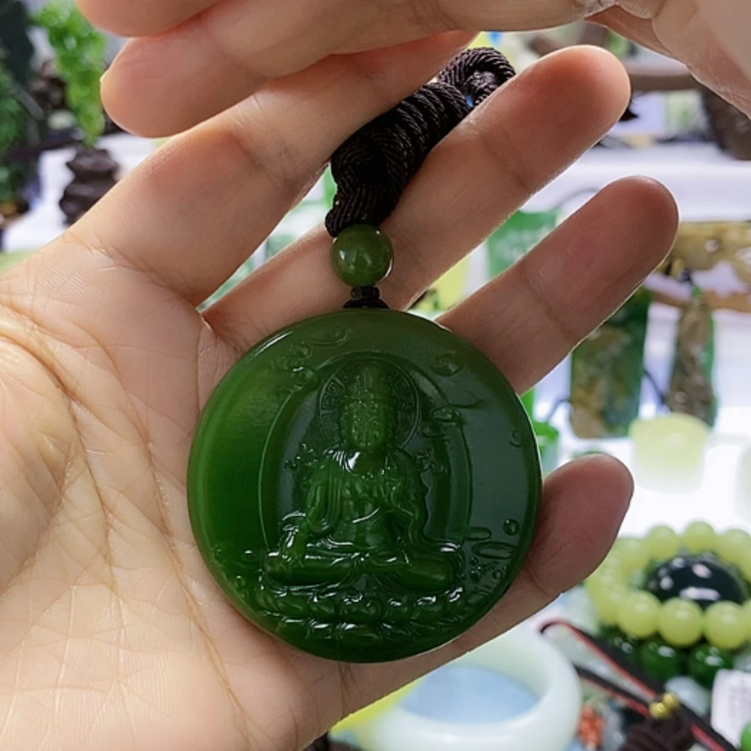 【闪购商品】未镶嵌和田玉（碧玉）挂件爱*