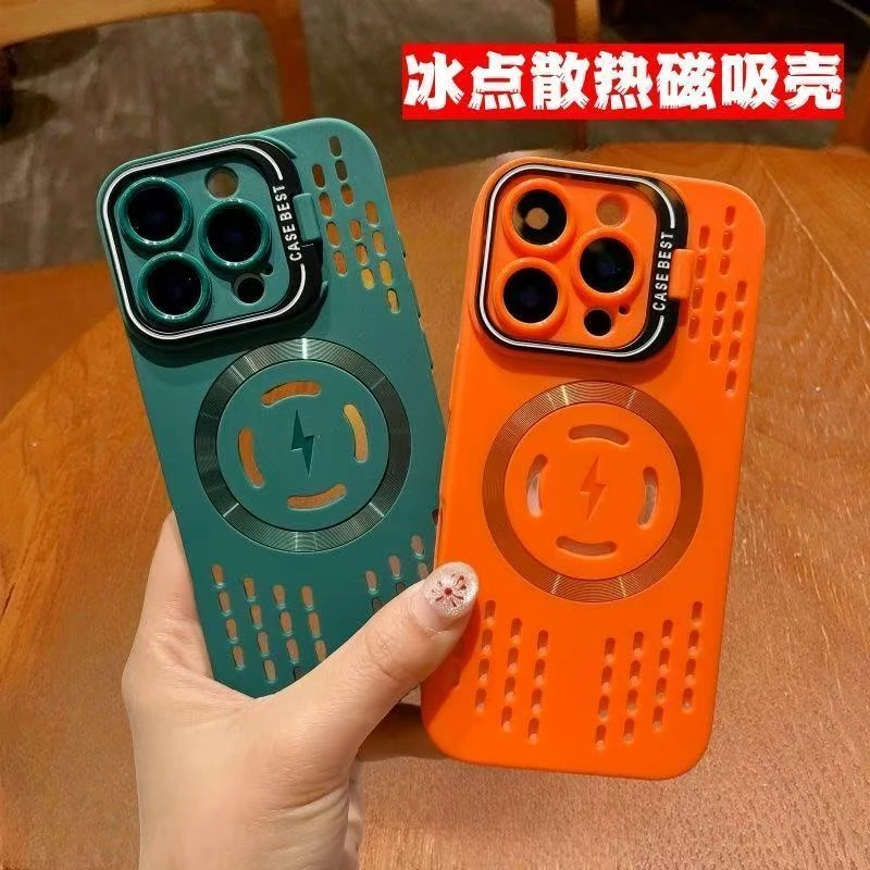 适用镜头支架苹果16promax手机壳冰点散热镂空软15Plus镜头全包14