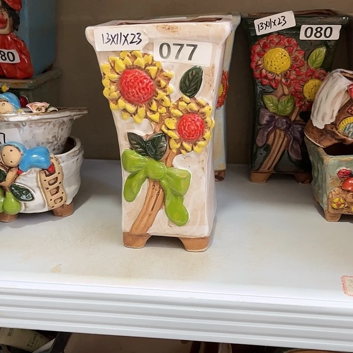 紫砂花盆粗陶材质多肉花盆