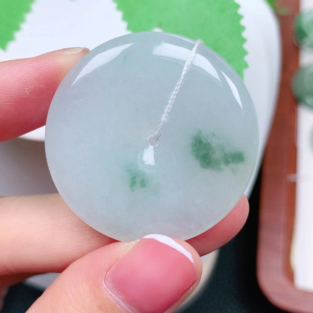 翡翠未镶嵌颈饰平安37-5.4