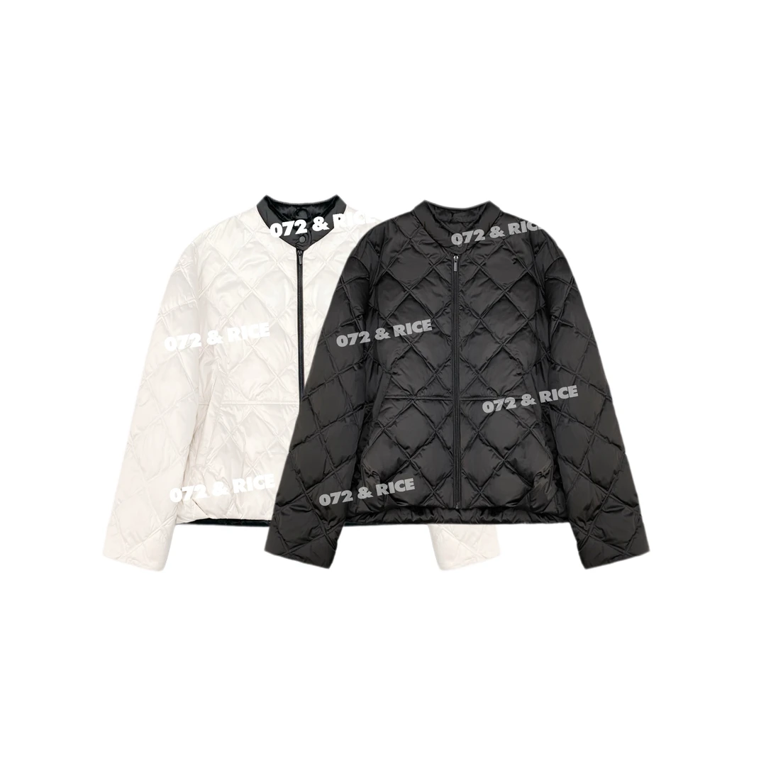 072 & RICE【香奶奶】秋冬休闲菱格绗缝羽绒外套 A-32BBLY06