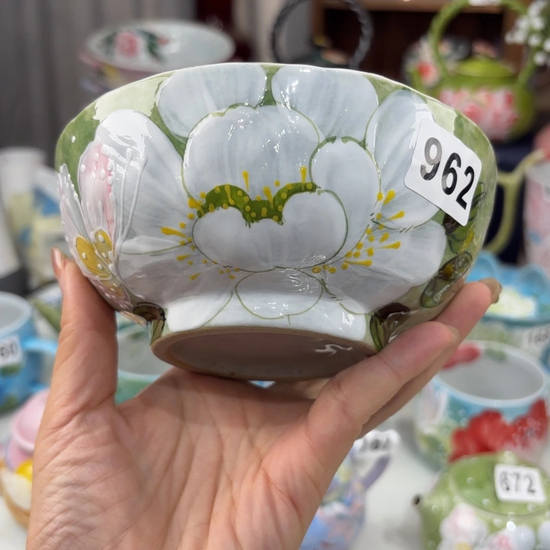 瓷片景德镇手绘高温釉下彩陶瓷茶具