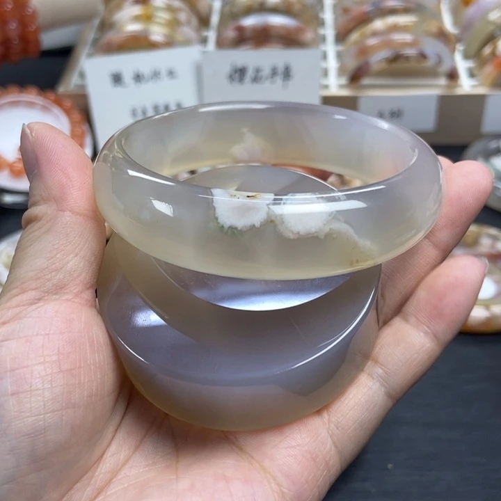 石英质玉手镯未镶嵌62圈口镯心赠品