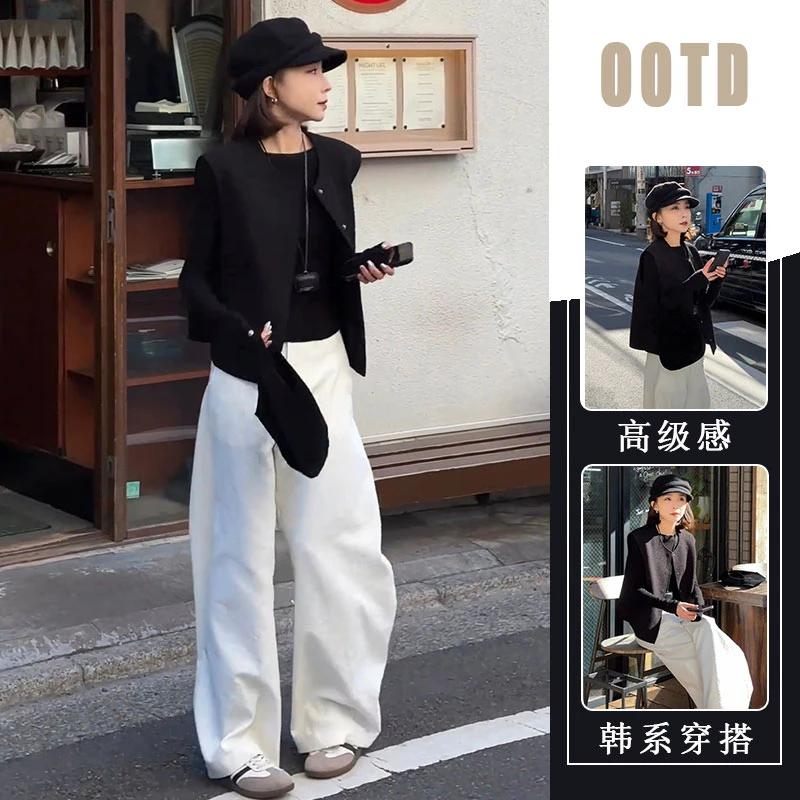 气质高级感穿搭一整套炸街独特漂亮休闲衬衫纯色简约休闲裤两件套