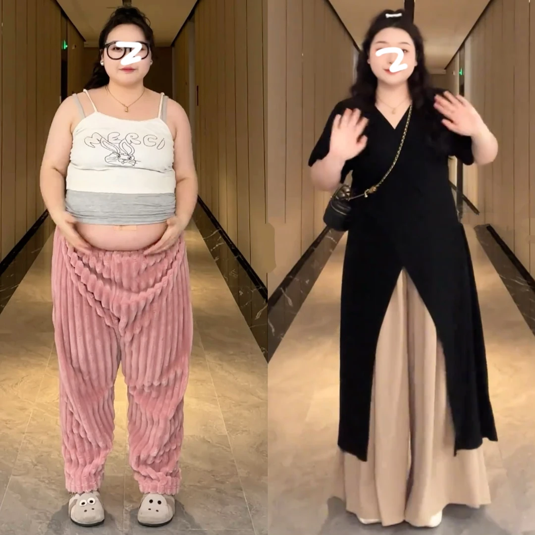 大码宽松阔腿裤禅意风套装女夏季胖mm显瘦黑色开叉上衣遮肉两件套