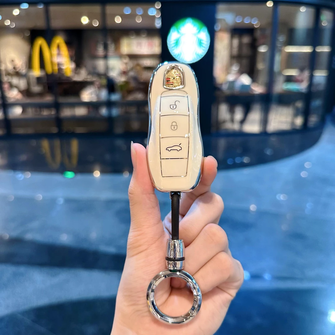 保时捷macan钥匙壳保护套帕拉梅拉718卡宴911车扣panamera/cayman