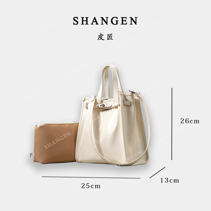 【尚恩CC】SK-82707-1-米白-轻奢时尚女士新款手提单肩斜跨包