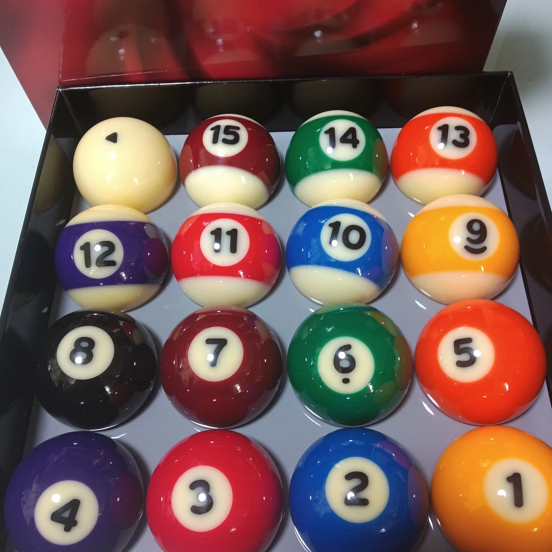 黛娜斯菲黄铜微挑微瑕水晶台球子标准大号美式中式黑八台球用品