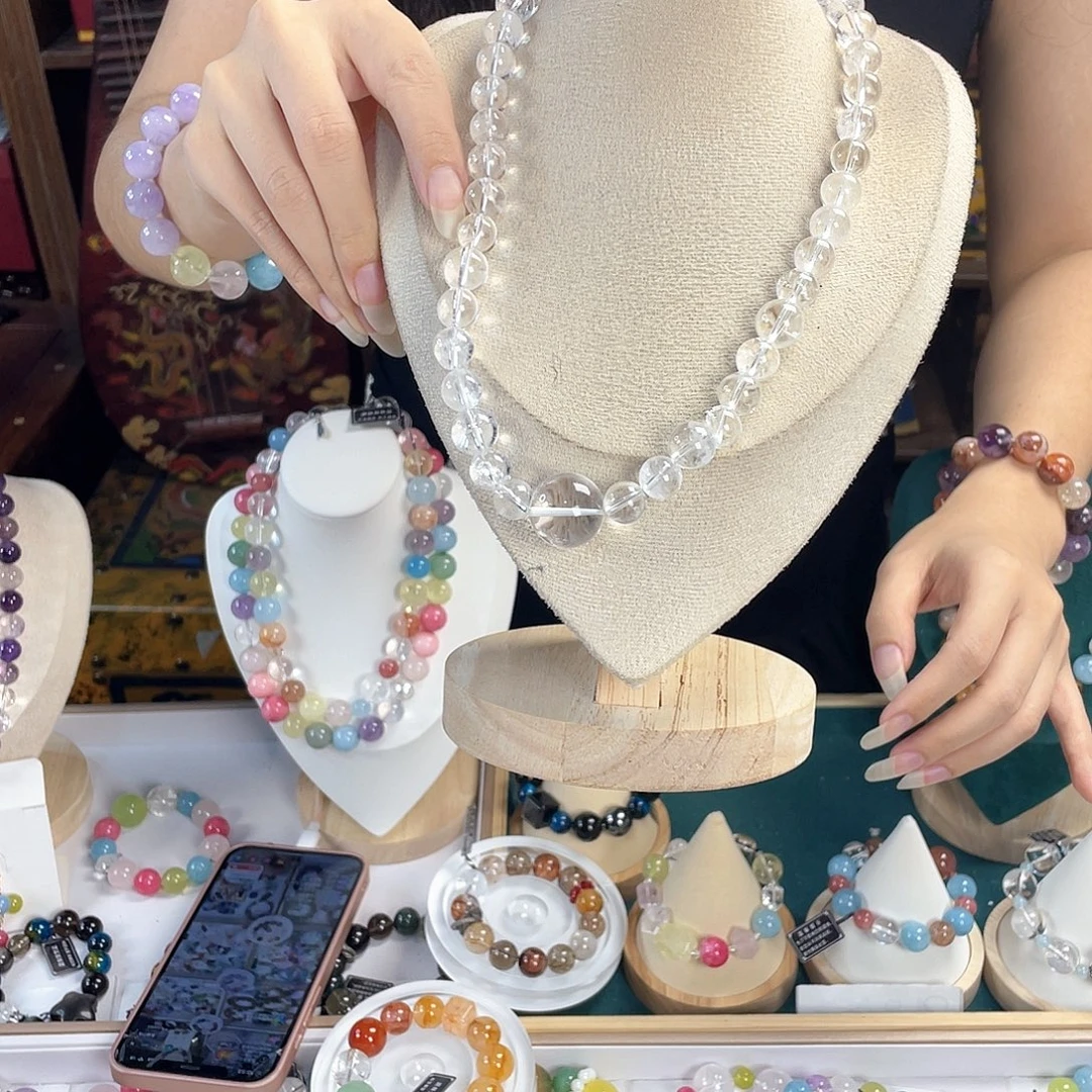 银S925镀金镶嵌手链水晶