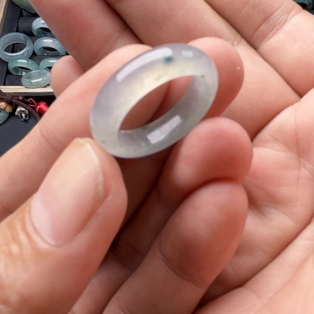 未镶嵌戒指翡翠圈口18号