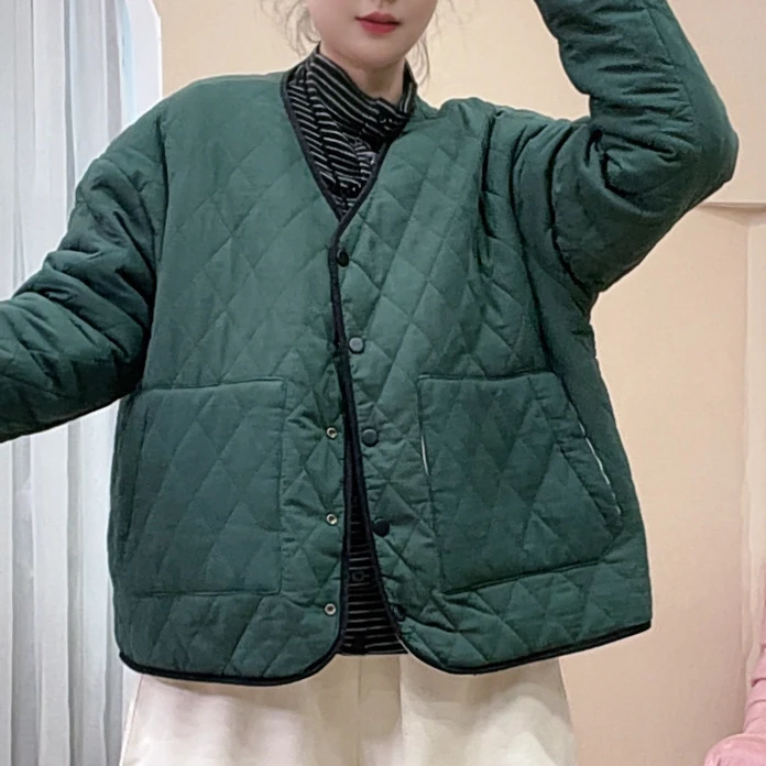 975正反两穿冬季绗棉外套女