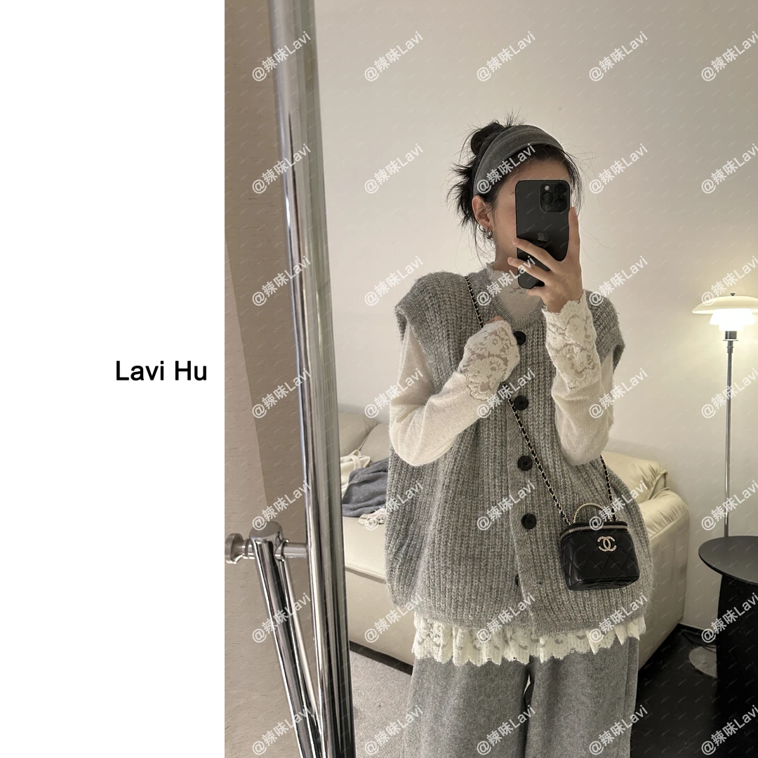 LAVI HU【北极光】时尚潮流百搭韩系叠穿马甲0538