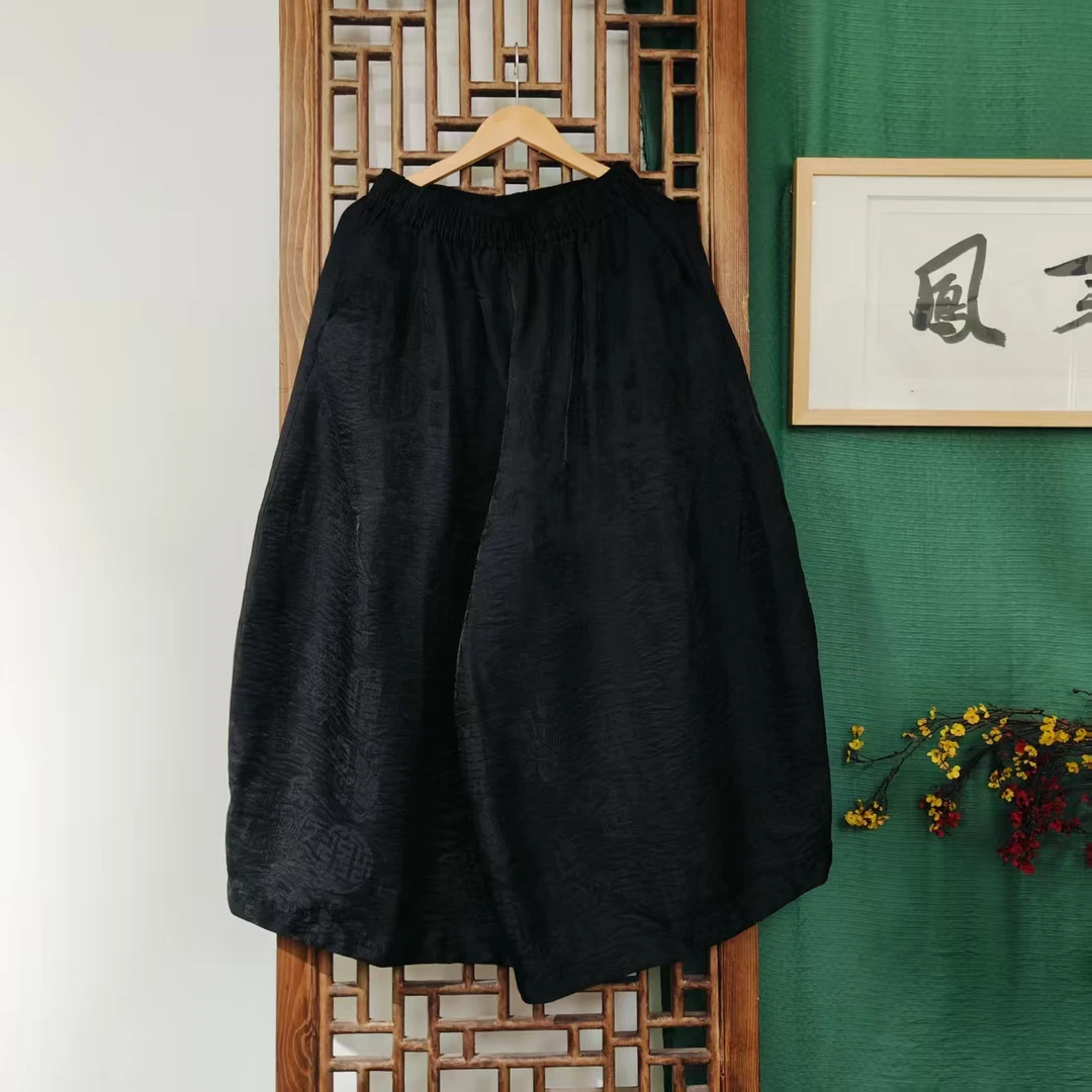 凤徕兮私人定制黑色福禄底全松紧花苞长裤 (SK5423)  LK040-57 单