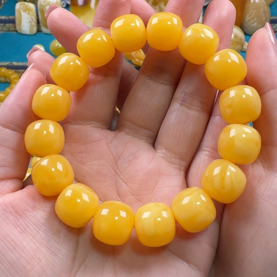 琥珀未镶嵌手链同料