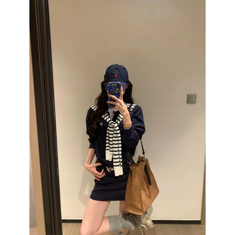 秋装搭配chic高级感运动休闲一整套女早秋季穿搭时尚卫衣两件套装