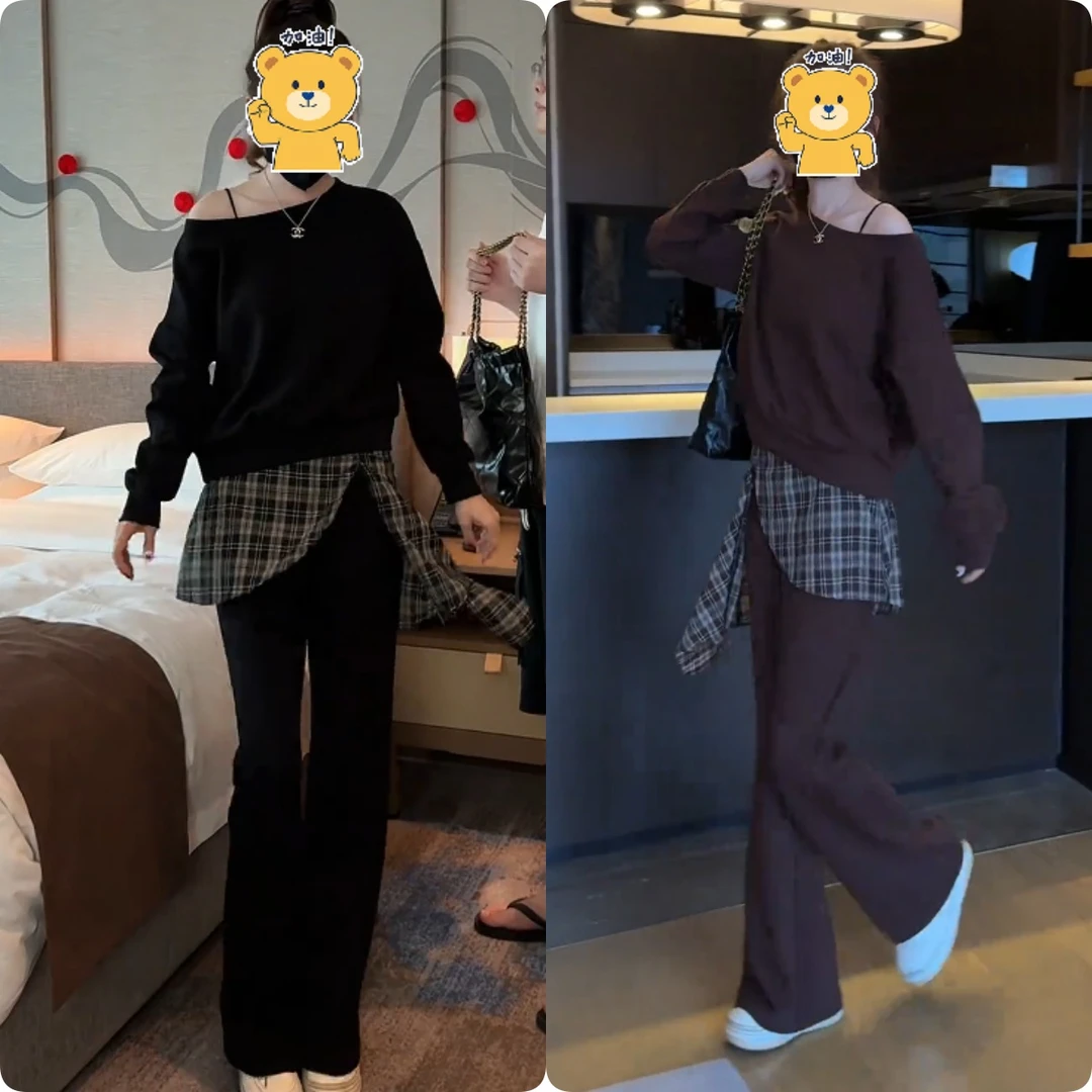 2025秋季新款时尚修身显瘦款女气质网红洋气套装百搭款G6453