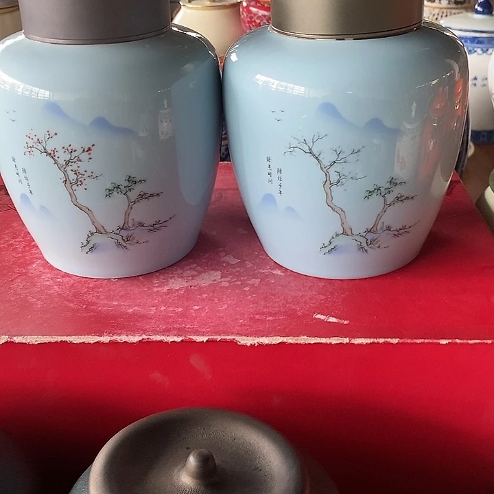 瓷片陶瓷茶叶罐储物罐密封罐