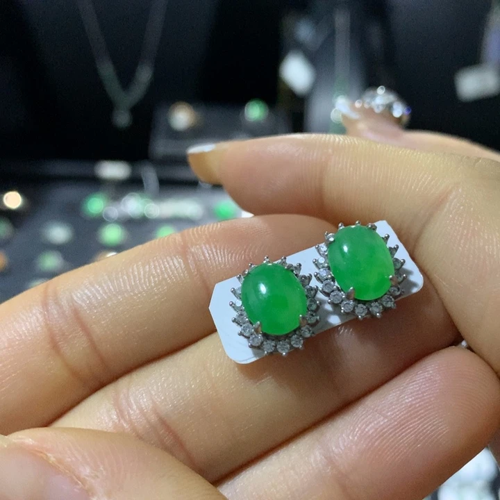 翡翠银S925镶嵌戒指