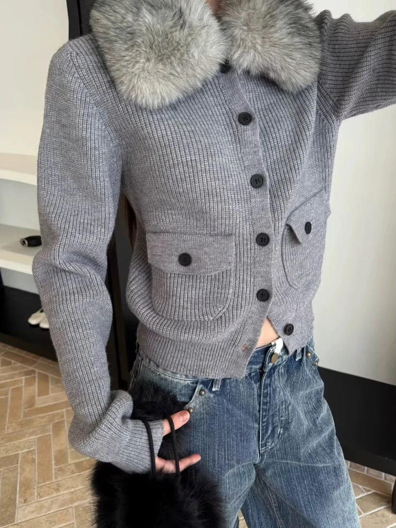 【K555-3】约#休闲百搭毛衣开衫上衣