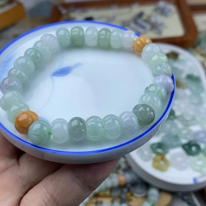 翡翠散珠莲花珠手串福利