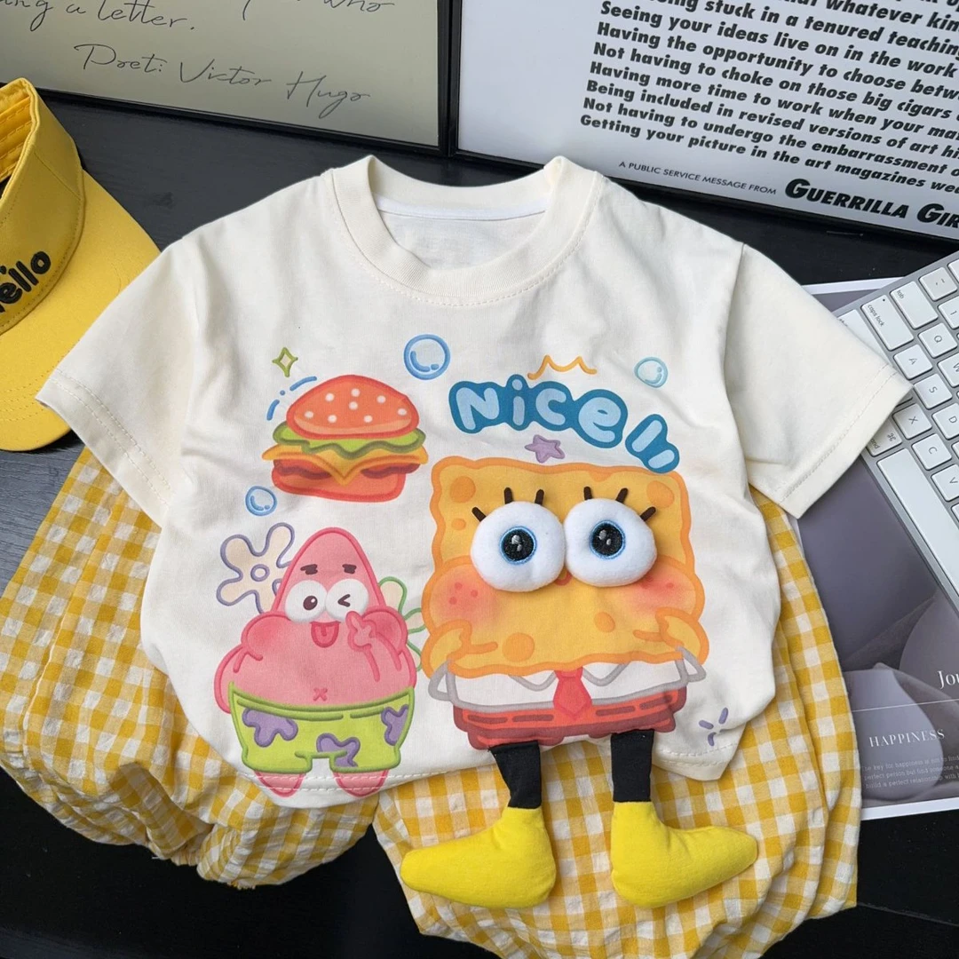 【立体玩偶】2025新款男女童夏季薄款半袖宝宝立体可爱玩偶上衣
