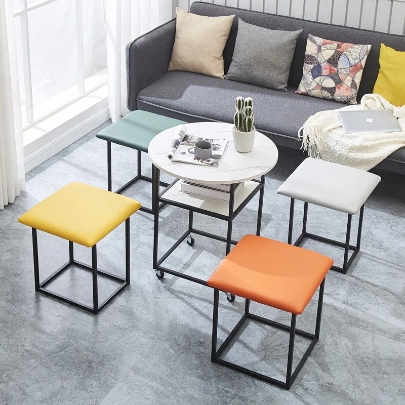 新款餐桌2024新款收纳上档次小户型家用饭桌客厅网红阳台休闲桌椅