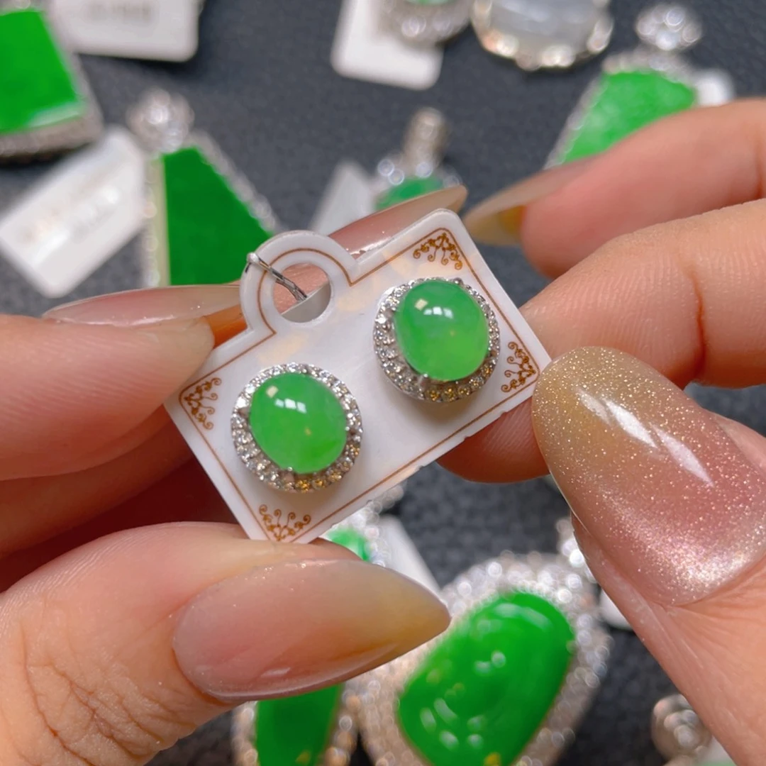 【闪购商品】翡翠银S925镶嵌吊坠(不含链)翡翠