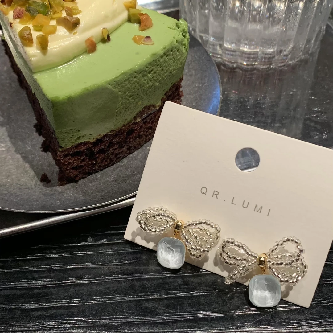 非金属仿水晶耳饰 银色蝴蝶日韩耳环气质时尚欧若假日风轻奢