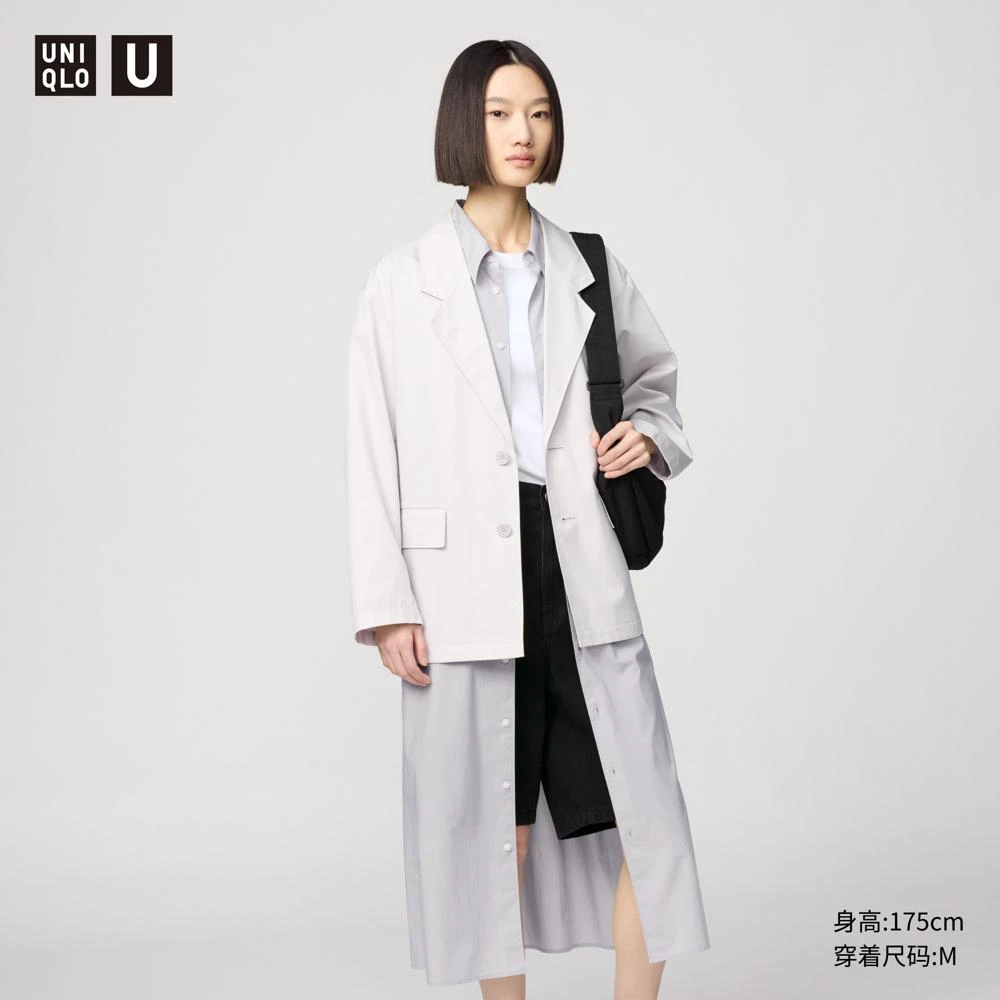 优衣库U系列合作款/女装棉混纺茄克/西装休闲外套476941