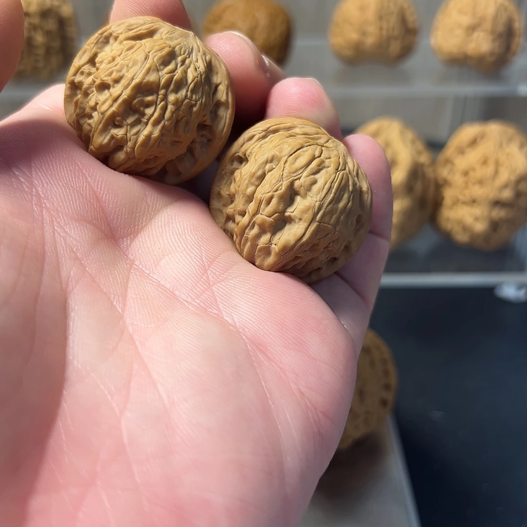 文玩核桃把件33尺石子磨
